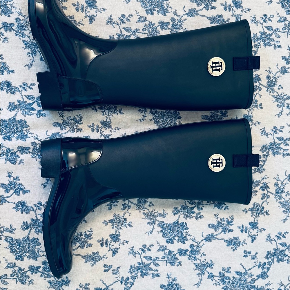 Tommy Hilfiger Navy Rain Boots